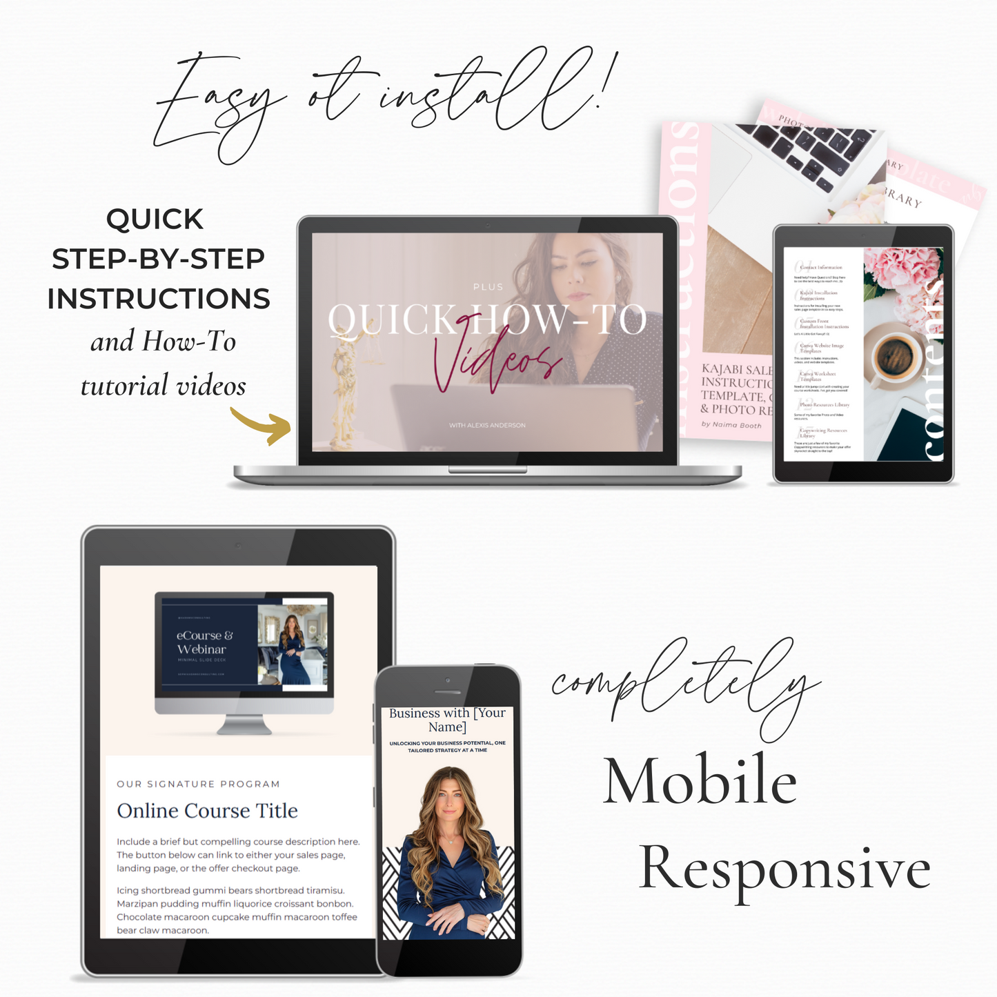 "Business Consulting" Kajabi One Page Business, Coaching & Course Website Template