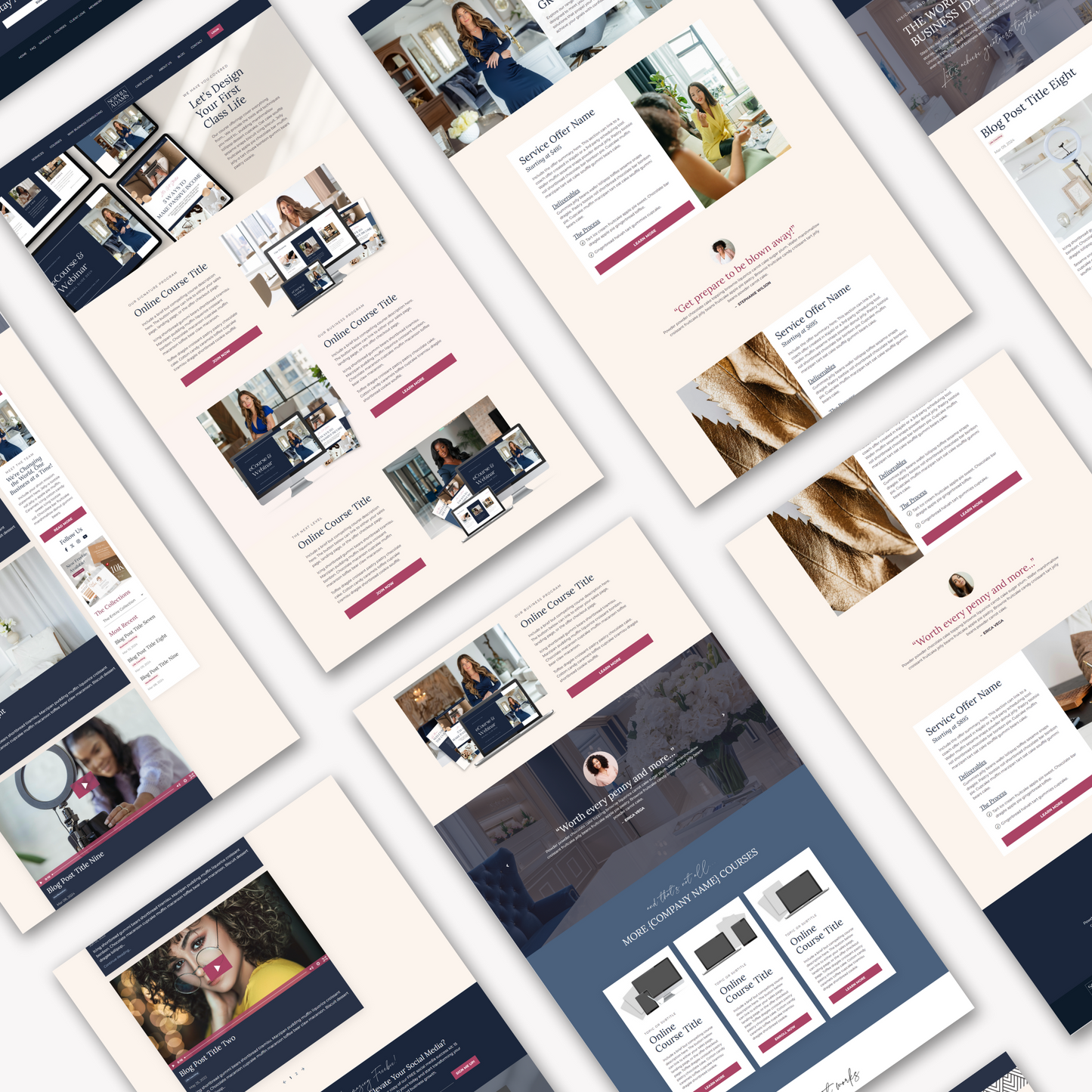 "Business Consulting" Kajabi One Page Business, Coaching & Course Website Template