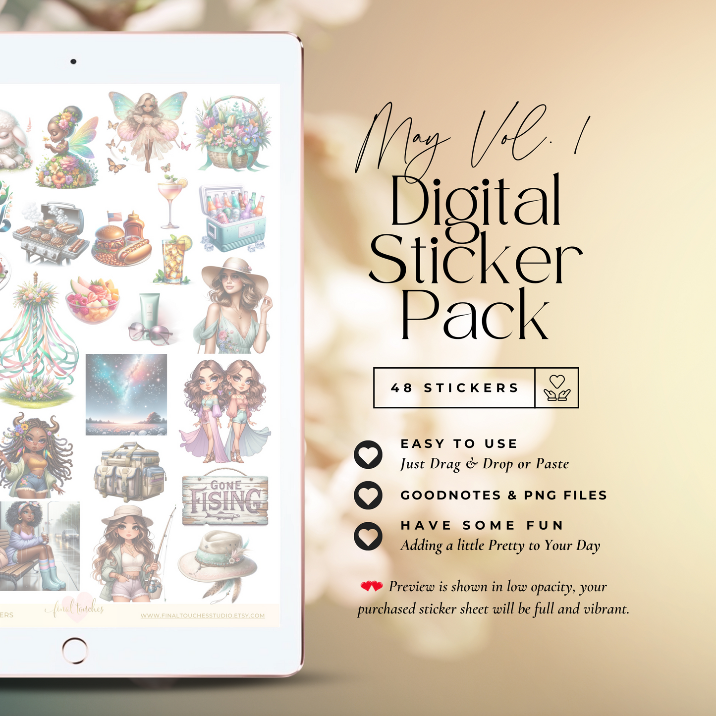 May Vol. 1 Monthly Digital Stickers