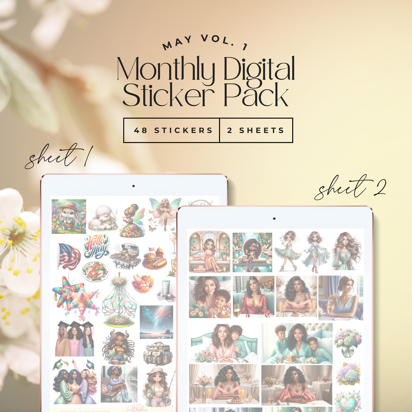 May Vol. 1 Monthly Digital Stickers