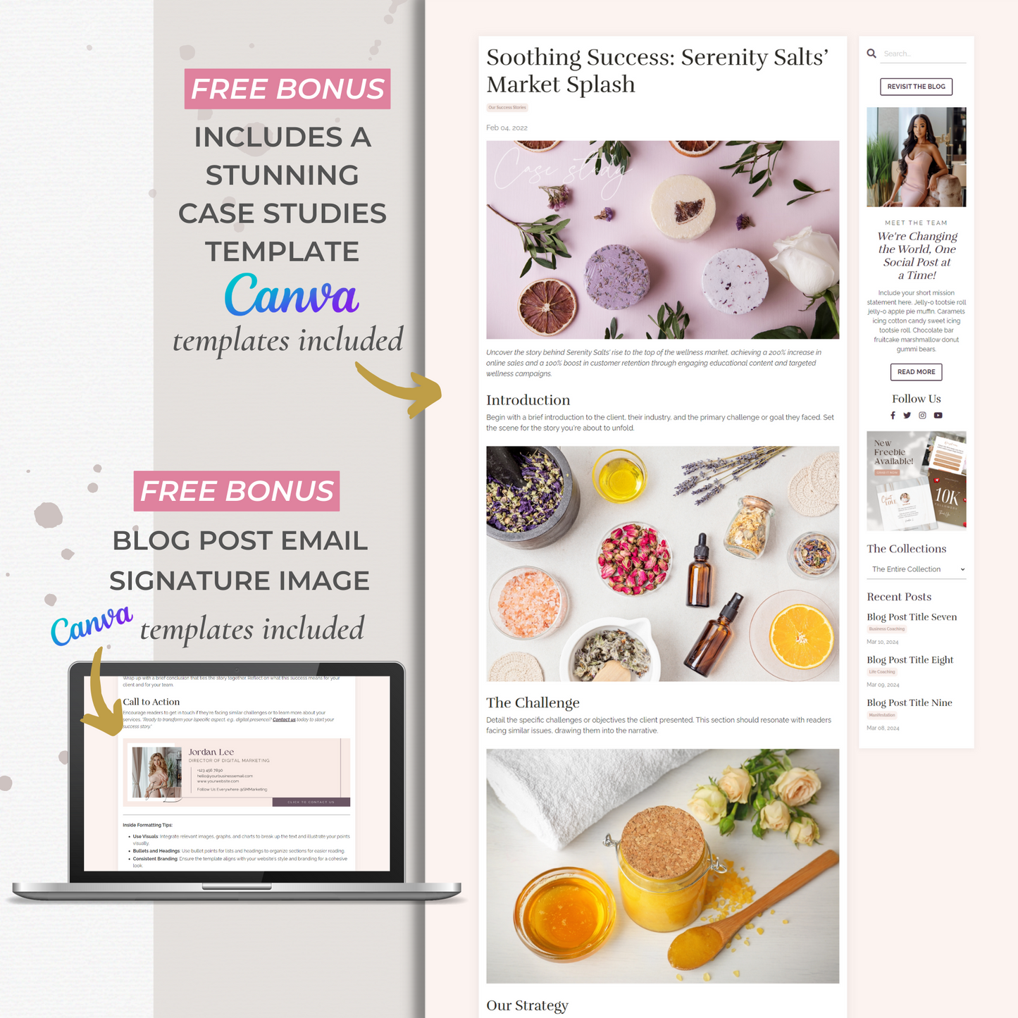 "Marketing" Kajabi One Page Business, Coaching & Course Website Template
