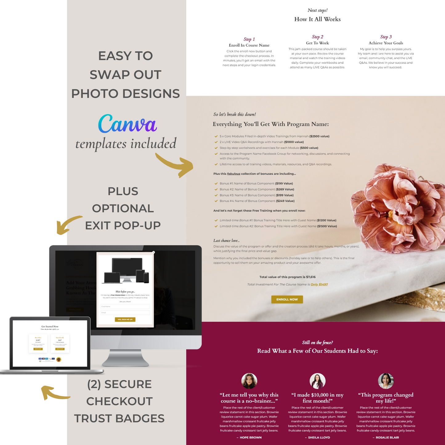 "Alexis" Kajabi Long-Form Sales Page