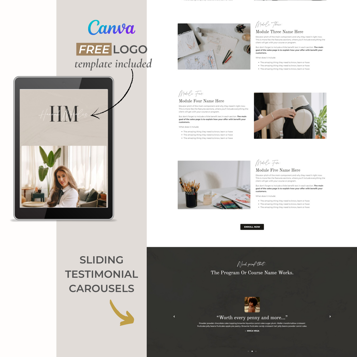 "Hannah" Kajabi Long-Form Sales Page