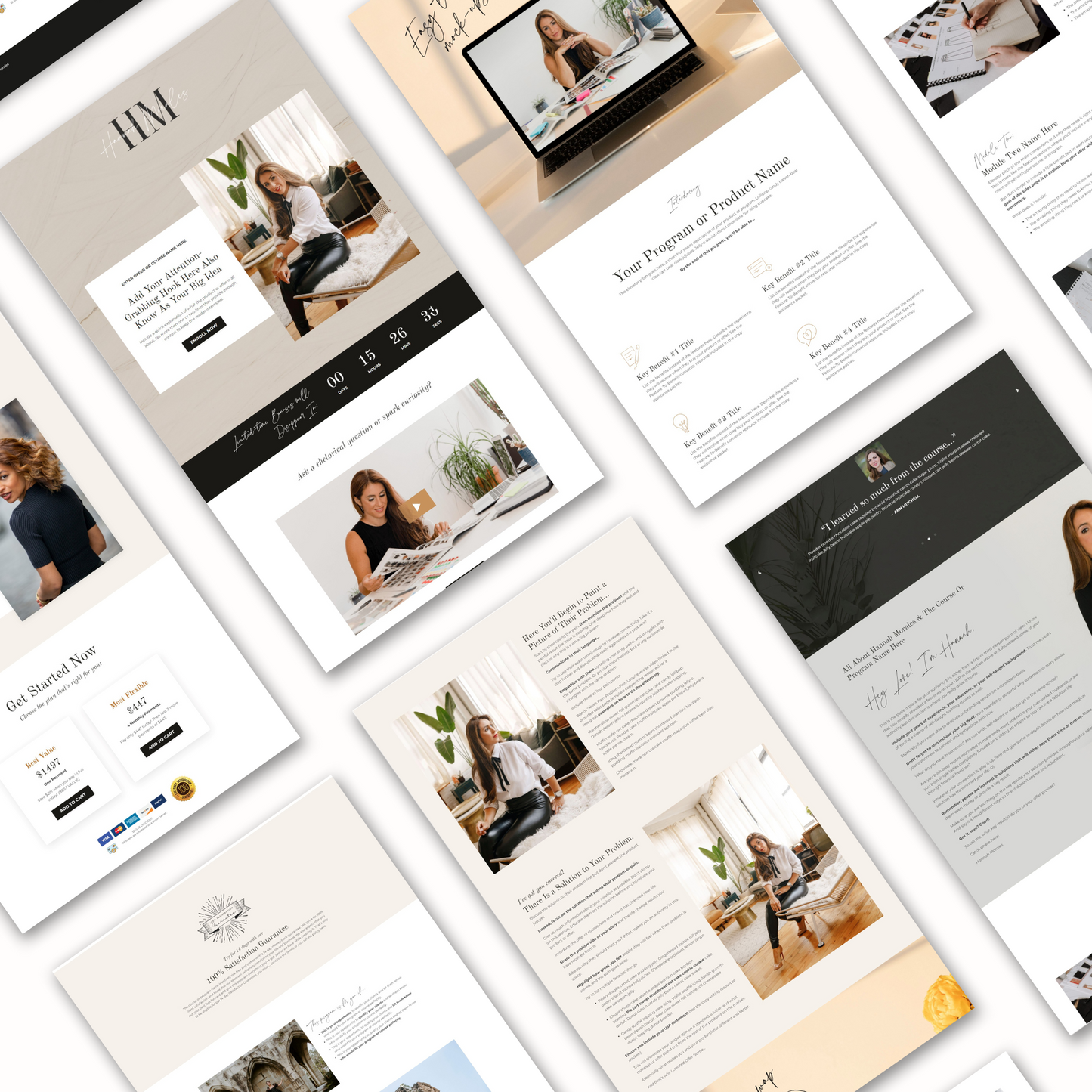 "Hannah" Kajabi Long-Form Sales Page 𝘸𝘪𝘵𝘩 𝘊𝘶𝘴𝘵𝘰𝘮 𝘚𝘤𝘳𝘪𝘱𝘵 𝘍𝘰𝘯𝘵