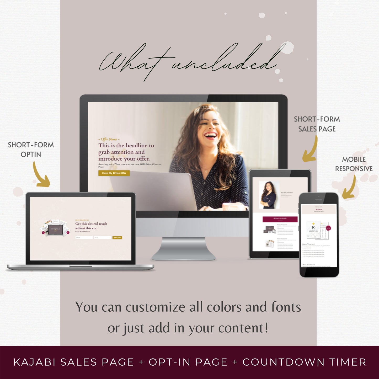 "Alexis" Kajabi Short-Form Sales Page
