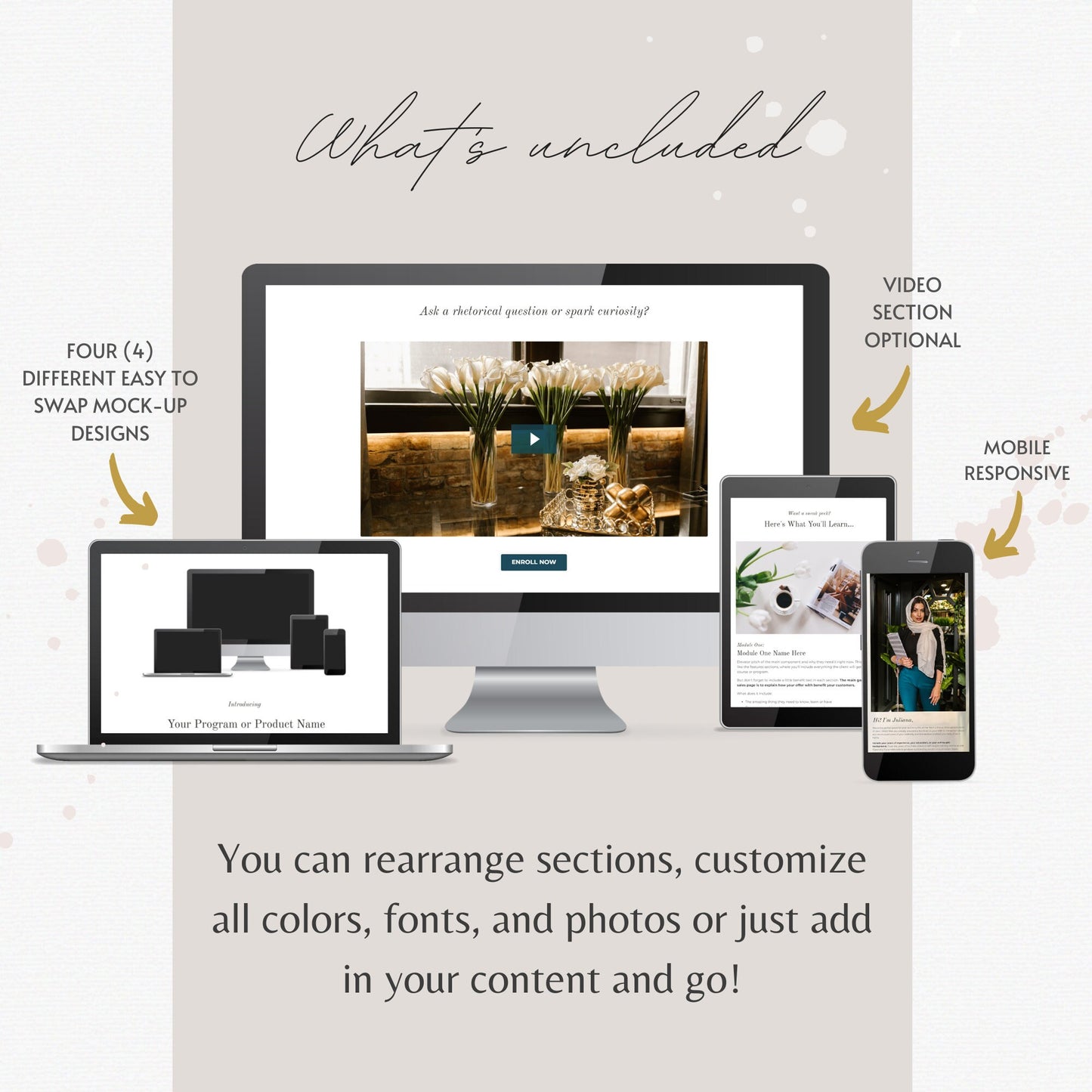 "Juliana" Kajabi Long-Form Sales Page with Countdown Timer & Video