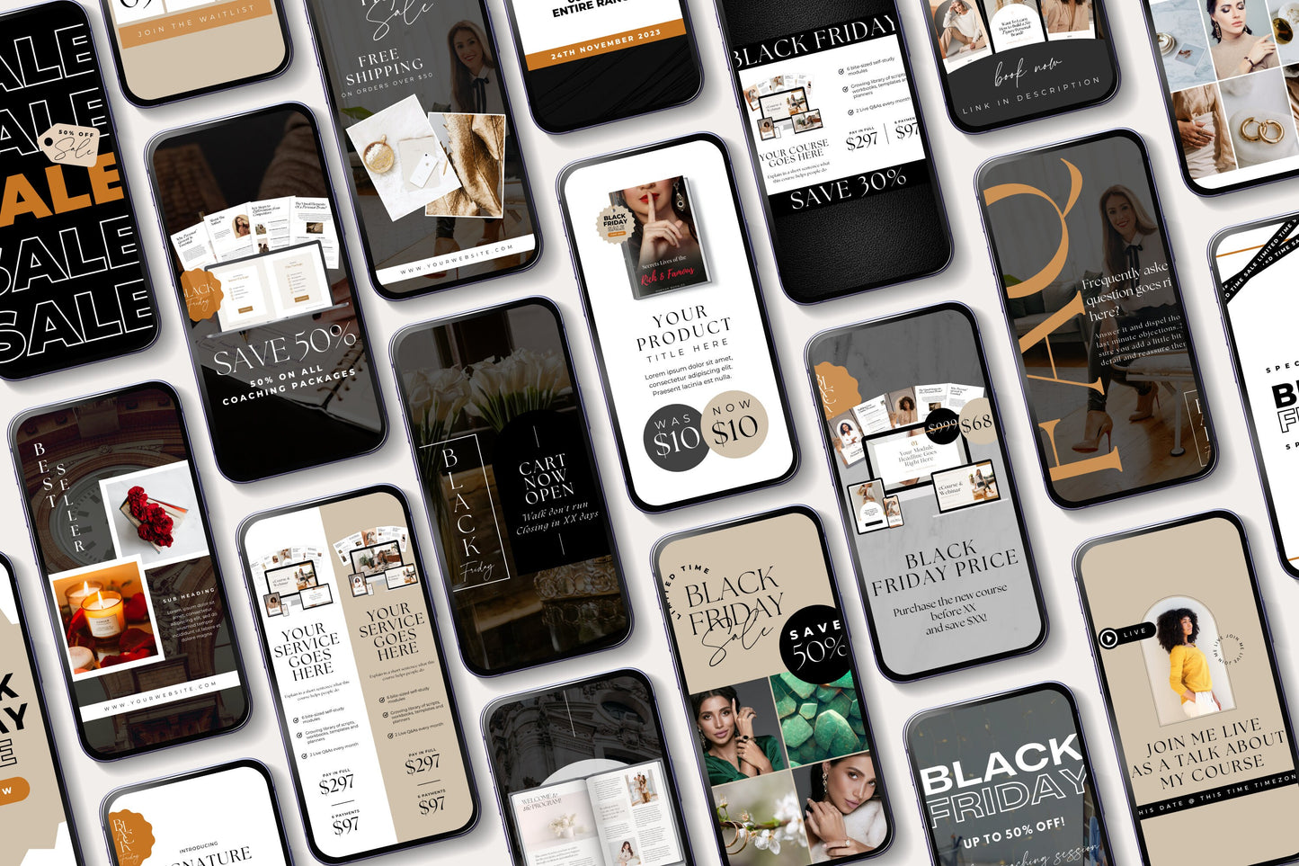 Black Friday & Cyber Monday: Social Media + Email Marketing Template Bundle