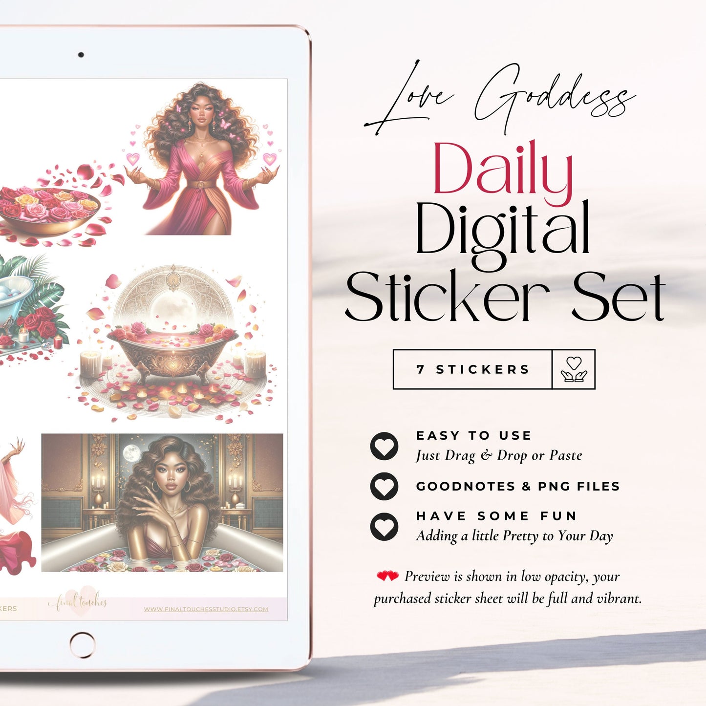 Love Goddess Daily Digital Stickers