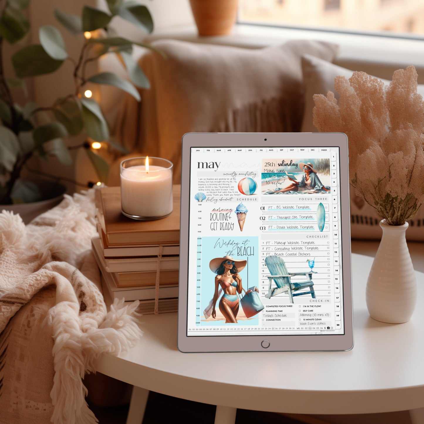 Seaside Serenity Digital Planner Stickers