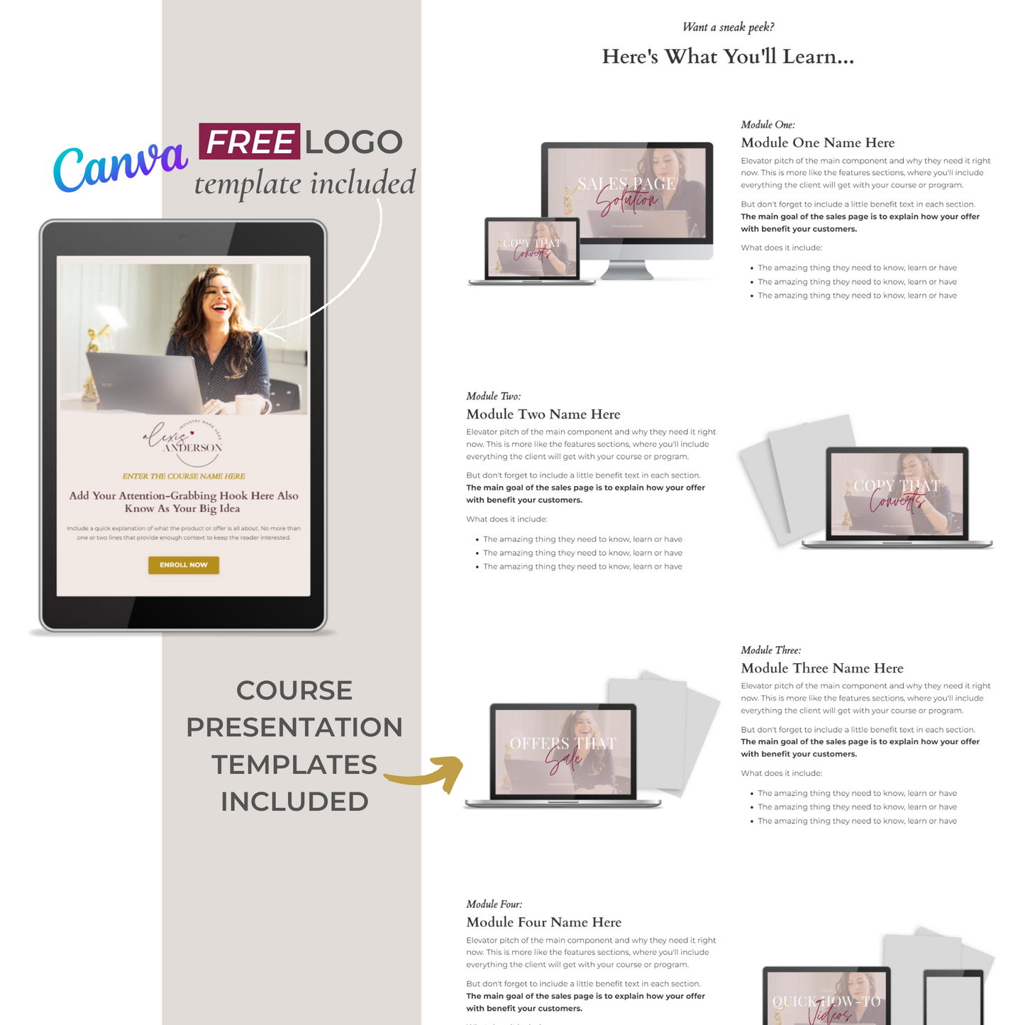 "Alexis" Kajabi Long-Form Sales Page