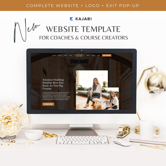"Hannah" Kajabi Course, Coaching & Speaker Website Template