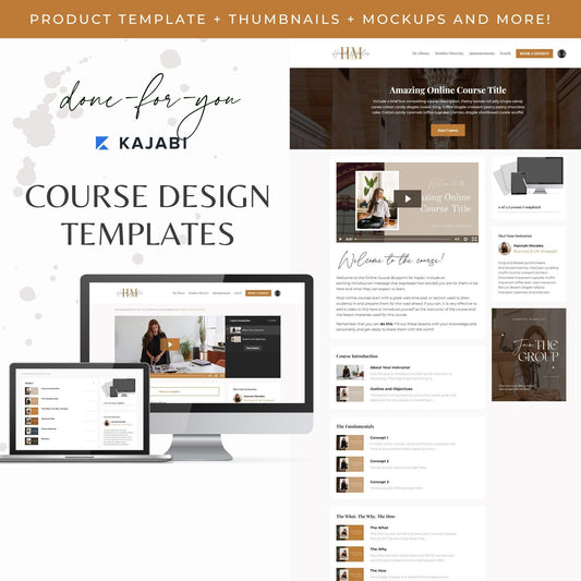 "Hannah" Kajabi Course / Product Template