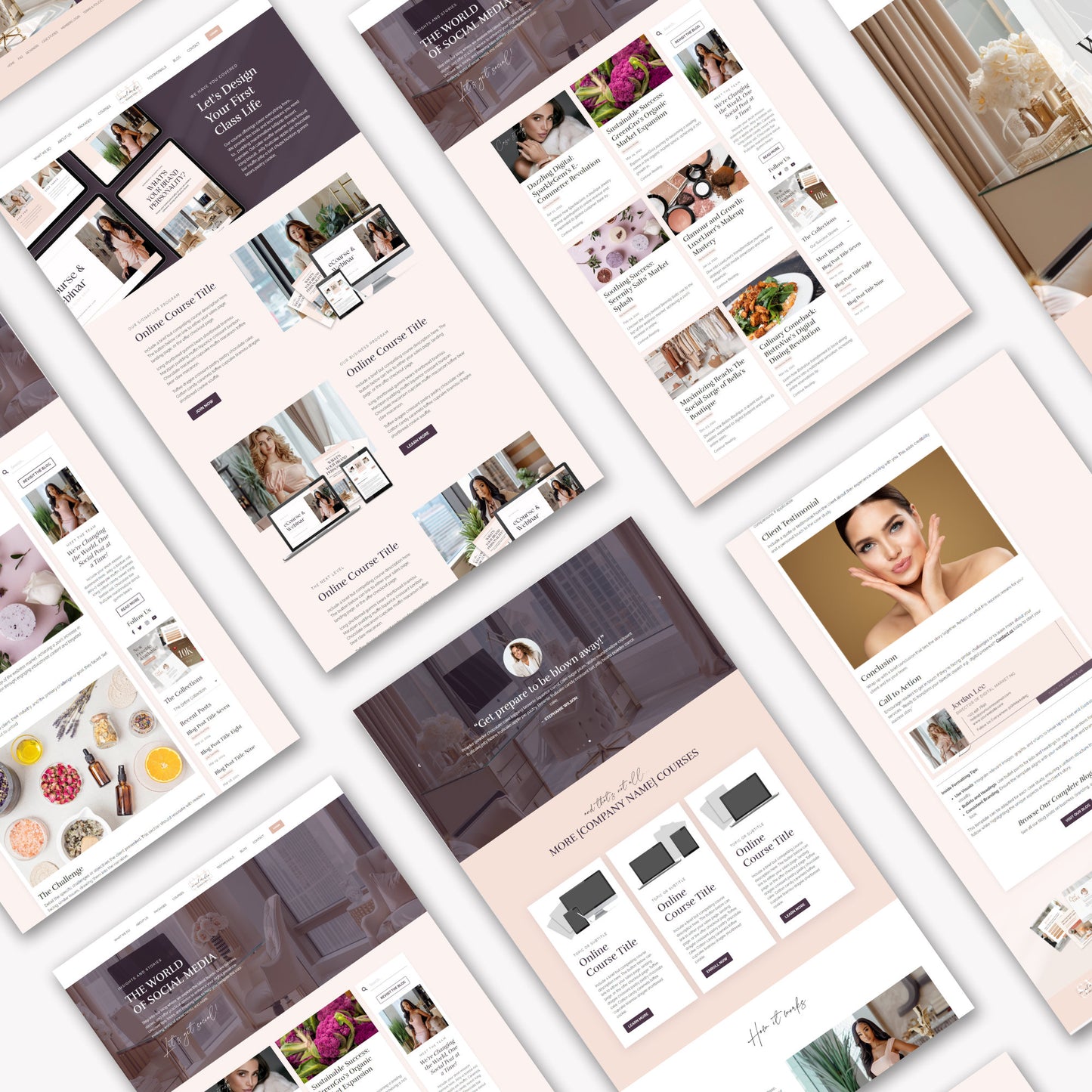 "Marketing" Kajabi One Page Business, Coaching & Course Website Template